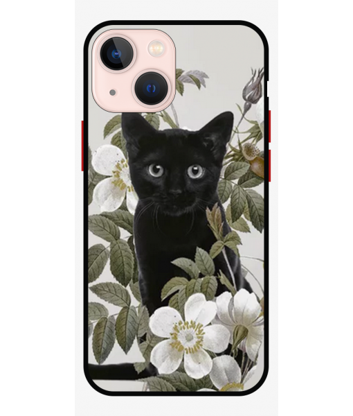 Husa IPhone 14 Plus, Protectie AntiShock, Black Kitty